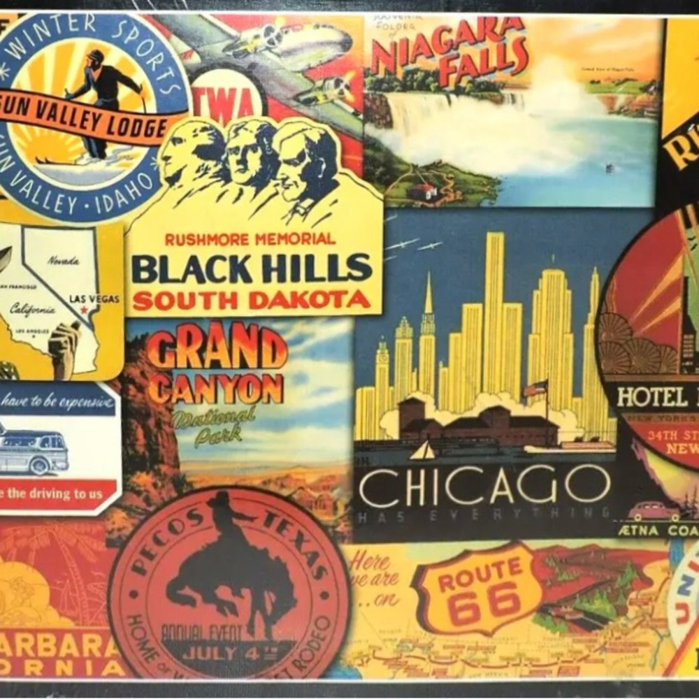 Piatnik 1000 Piece Jigsaw Puzzle US Vacation USA Destinations